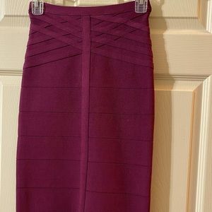 Wine, Bandage, Midi Skirt